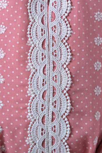 The Plum Bum_Pink Cotton Thread Work Kurta And Tulip Pant Set _at_Aza_Fashions