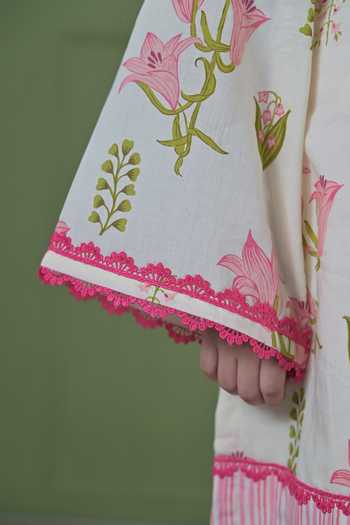 Buy_The Plum Bum_Pink Cotton Lily Kurta Farshi Salwar Set _Online_at_Aza_Fashions