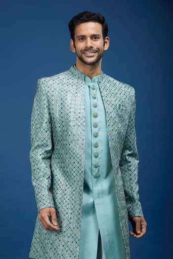 Arihant Rai Sinha Jaal Embroidered Sherwani Set 