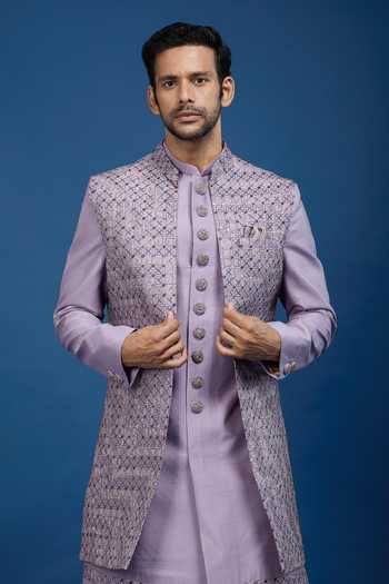 Arihant Rai Sinha Jaal Embroidered Sherwani Set 