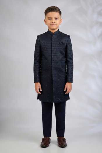 SPRING BREAK Geometric Embroidered Sherwani Set