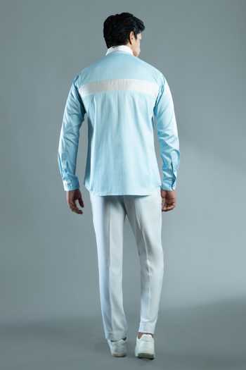 Varoin Marwah Cerulean Cotton Shirt 