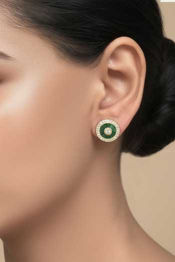 Sica Jewellery Moissanite Polki Mor Earrings