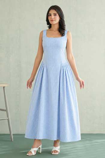 Masoomm Bluebell Gathered Woven Dress