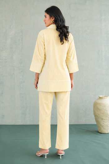 Masoomm Lemon Zest Woven Kurta & Pant Set
