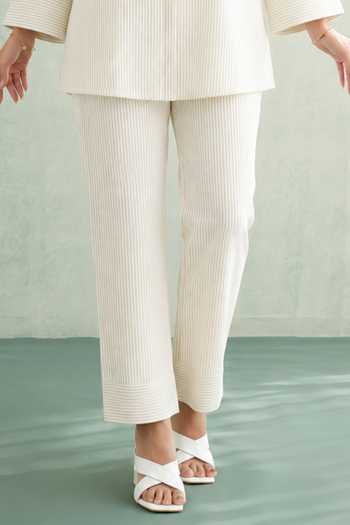 Shop Masoomm Off White Cotton V-neck, Collared Neck, Yes Salt And Sun Kurta & Pant Set Online at Aza Fashions Shop_Masoomm_Off White Cotton V-neck, Collared Neck, Yes Salt And Sun Kurta & Pant Set _Online_at_Aza_Fashions