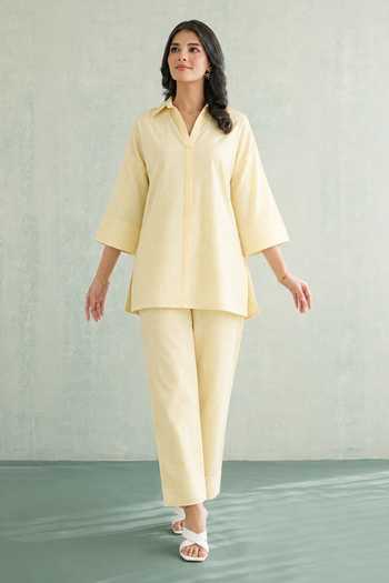 Masoomm Sunshine Stripe Woven Kurta & Pant Set
