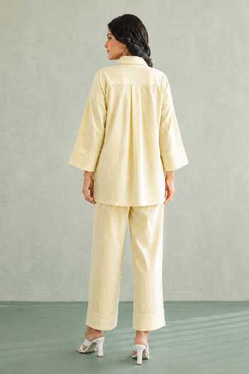 Masoomm Sunshine Stripe Woven Kurta & Pant Set