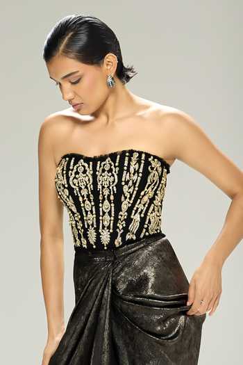 Dilnaz Starry Night Embroidered Corset 