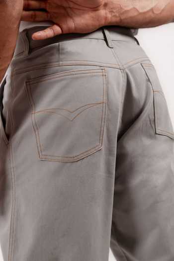 Buy Madhav Agasti Grey Cotton Pleated Barrel Fit Trouser Buy_Madhav Agasti_Grey Cotton Pleated Barrel Fit Trouser
