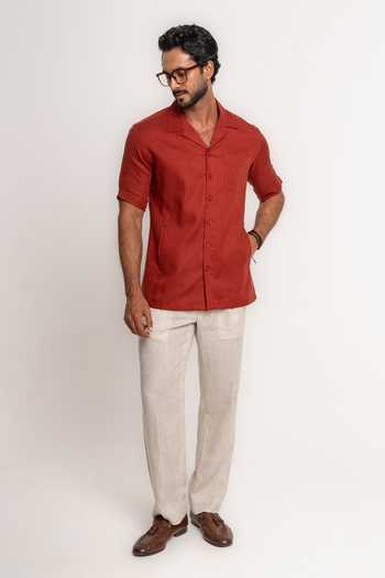 Madhav Agasti Panelled Half Sleeve Shirt 