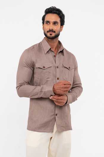 Madhav Agasti Patch Pocket Safari Shirt 