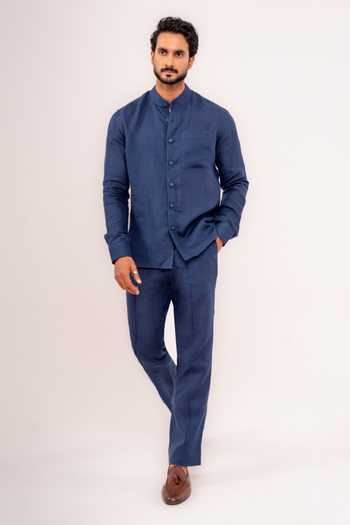 Madhav Agasti Linen Full Sleeve Shirt & Pant Co-ord Set 