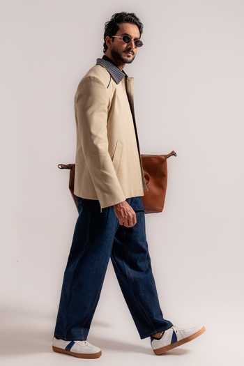 Madhav Agasti Bomber Jacket With Denim Pant 