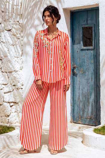 Nautanky Ludo Lane Striped Shirt & Pant Set 