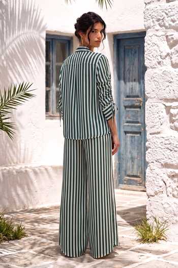 Nautanky Playful Parrot Striped Shirt & Pant Set 