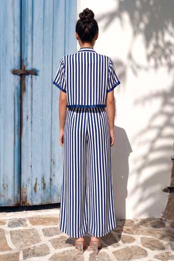 Nautanky Playfield Striped Shirt & Pant Set 