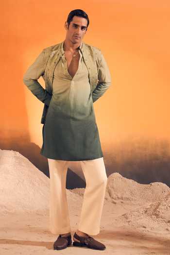 Philocaly Niv Cotton Silk Ombre Kurta