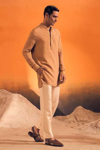Philocaly Miraya Embroidered Placket Kurta