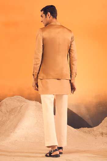 Philocaly Mirage Embroidered Bundi With Kurta Set