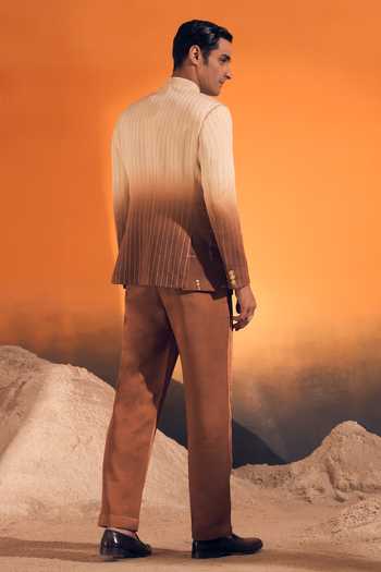 Philocaly Ehan Ombre Embroidered Bandhgala