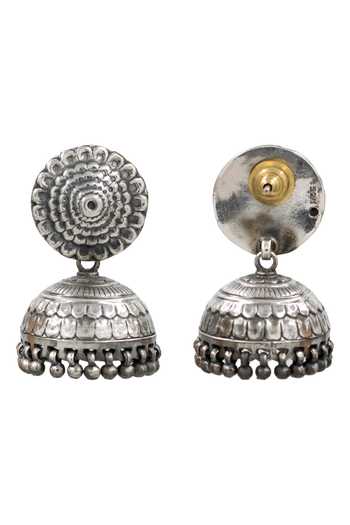 Sangeeta Boochra Statement Oxidised Jhumka Earrings