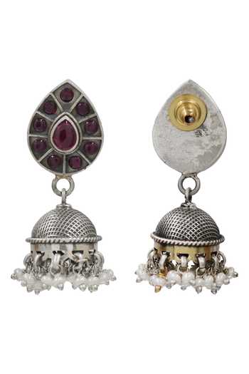Sangeeta Boochra Kundan Embellished Jhumka Earrings 
