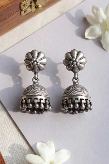 Sangeeta Boochra Vintage Bloom Jhumka Earrings 