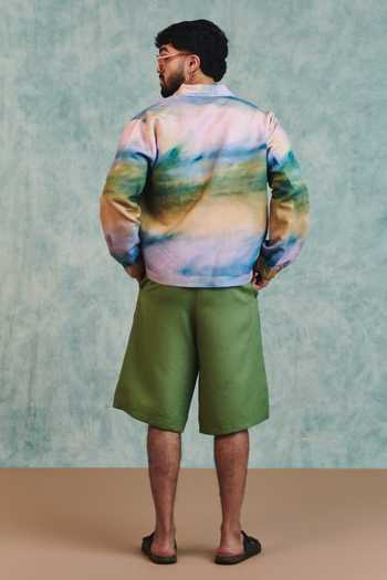 Saphed Prism Co-Linen Flap Jacket 