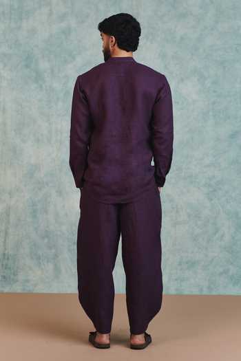 Saphed Plum Linen Shirt 