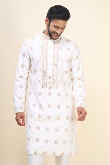 Arihant Rai Sinha Mirror & Floral Embroidered Kurta Set 