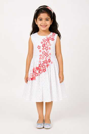 A Little Fable Peach Primrose Dress 