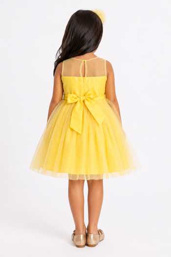 A Little Fable Marigold 3D Flower Dress 