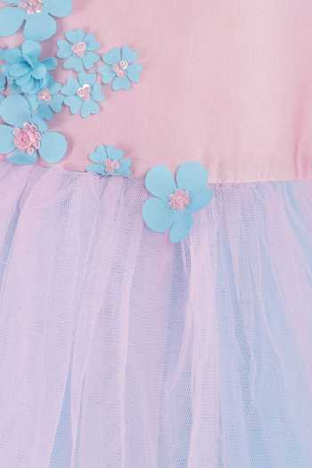 A Little Fable Pink Polyester Twinkle Toes Unicorn Dress Online at Aza Fashions A Little Fable_Pink Polyester Twinkle Toes Unicorn Dress _Online_at_Aza_Fashions