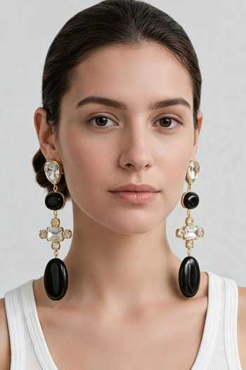 Bblingg Black Via Swarovski Crystal Cross Earrings Online at Aza Fashions Bblingg_Black Via Swarovski Crystal Cross Earrings _Online_at_Aza_Fashions