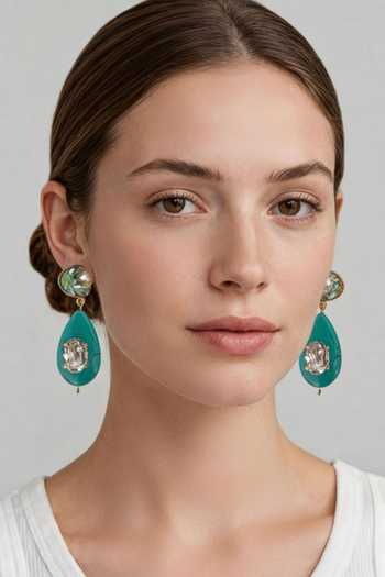 Bblingg_Blue Tyla Turquoise Dangler Earrings _Online_at_Aza_Fashions