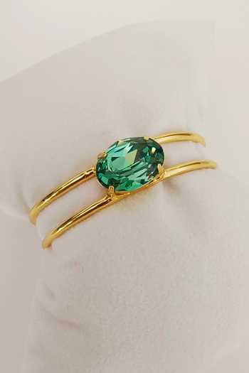 Bblingg Green Tyla Crystal Embellished Cuff - Single Pc Online at Aza Fashions Bblingg_Green Tyla Crystal Embellished Cuff - Single Pc _Online_at_Aza_Fashions