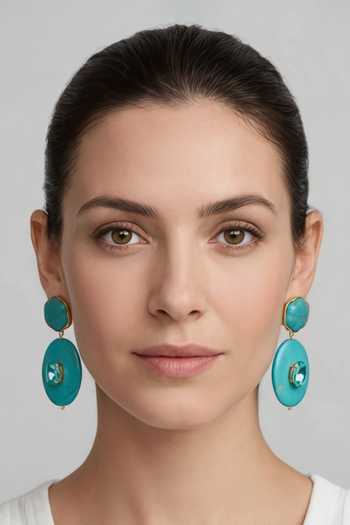 Bblingg_Blue Aqua Turquoise Dangler Earrings _Online_at_Aza_Fashions
