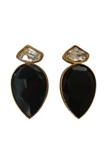 Bblingg_Black Tyla Crystal Drop Earrings _Online_at_Aza_Fashions
