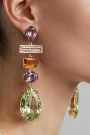 Bblingg_Multi Color Misha Crystal Dangler Earrings _Online_at_Aza_Fashions