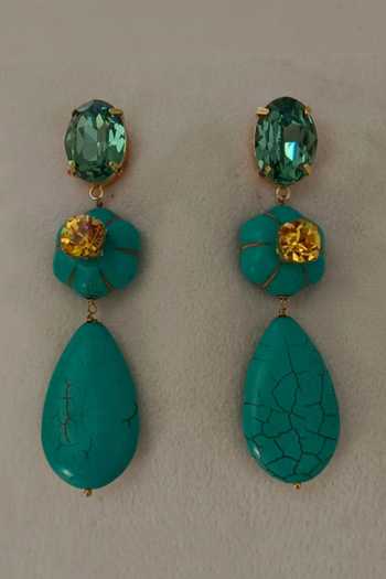 Bblingg_Blue Belinda Crystal Dangler Earrings _Online_at_Aza_Fashions