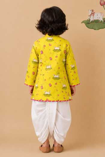 Cute Couture Pichwai Print Angarkha Set 