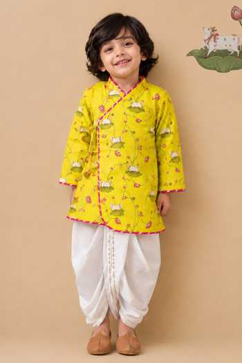 Cute Couture Pichwai Print Angarkha Set 