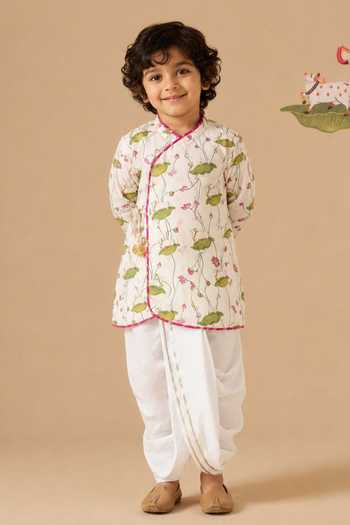 Cute Couture Floral Print Angarkha Set 