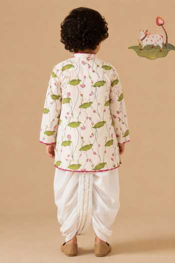Cute Couture Floral Print Angarkha Set 