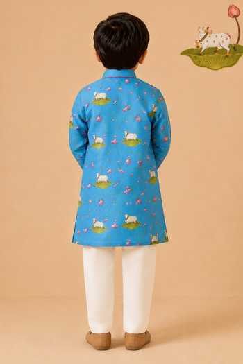 Cute Couture Pichwai Print Kurta & Pant Set 