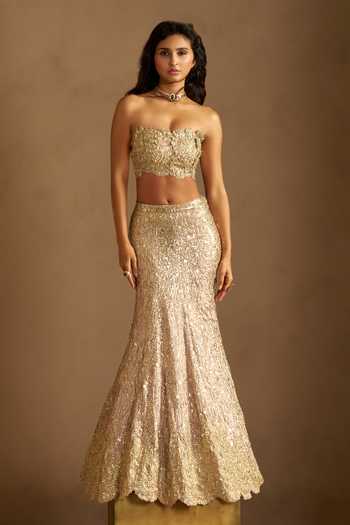 Osaa By Adarsh Camellia Embroidered Mermaid Lehenga Set