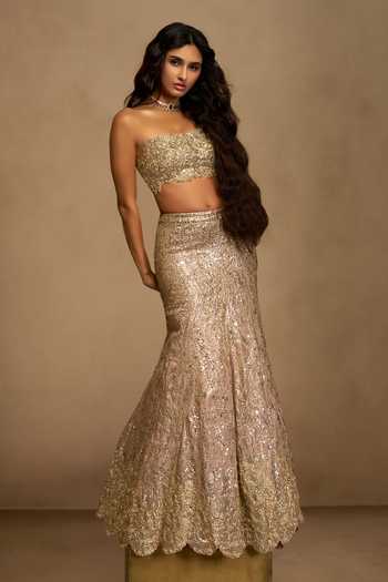 Osaa By Adarsh Camellia Embroidered Mermaid Lehenga Set