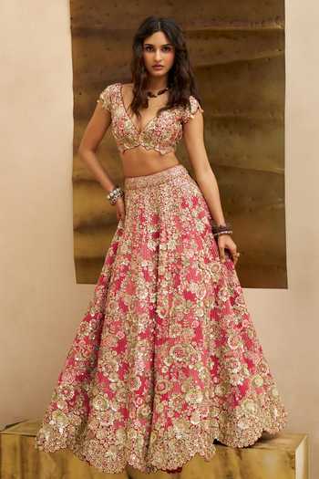 Osaa By Adarsh Deep Berry Blossom Bridal Lehenga Set