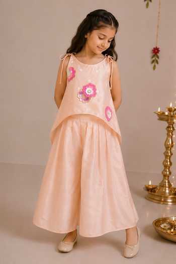 Darleen Kids Couture Noori Asymmetric Top & Pant Set 